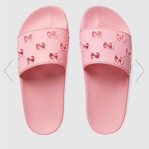 Gucci Pink GG Pool Slides